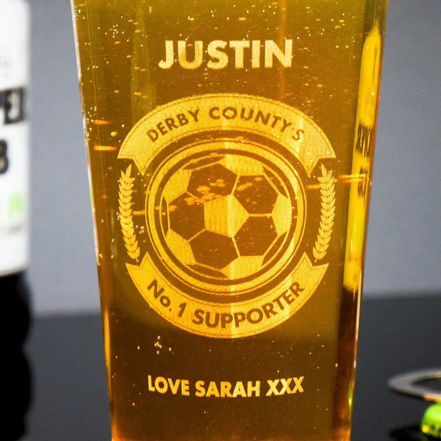 Personalised Football Pint Glass