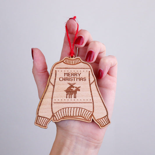 Naughty Funny Christmas Jumper Decoration With Message