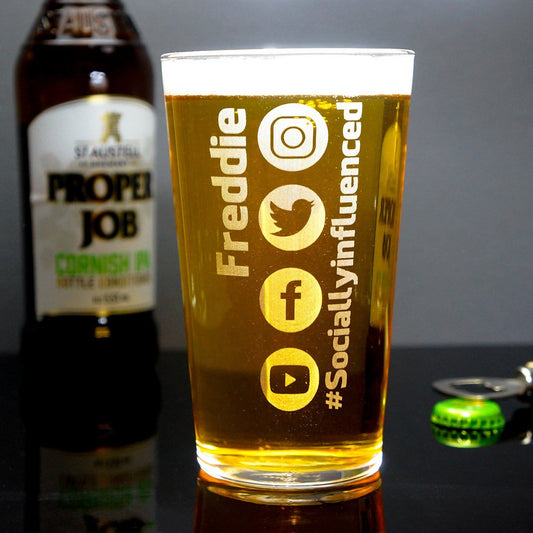 Social Influencer Pint Glass