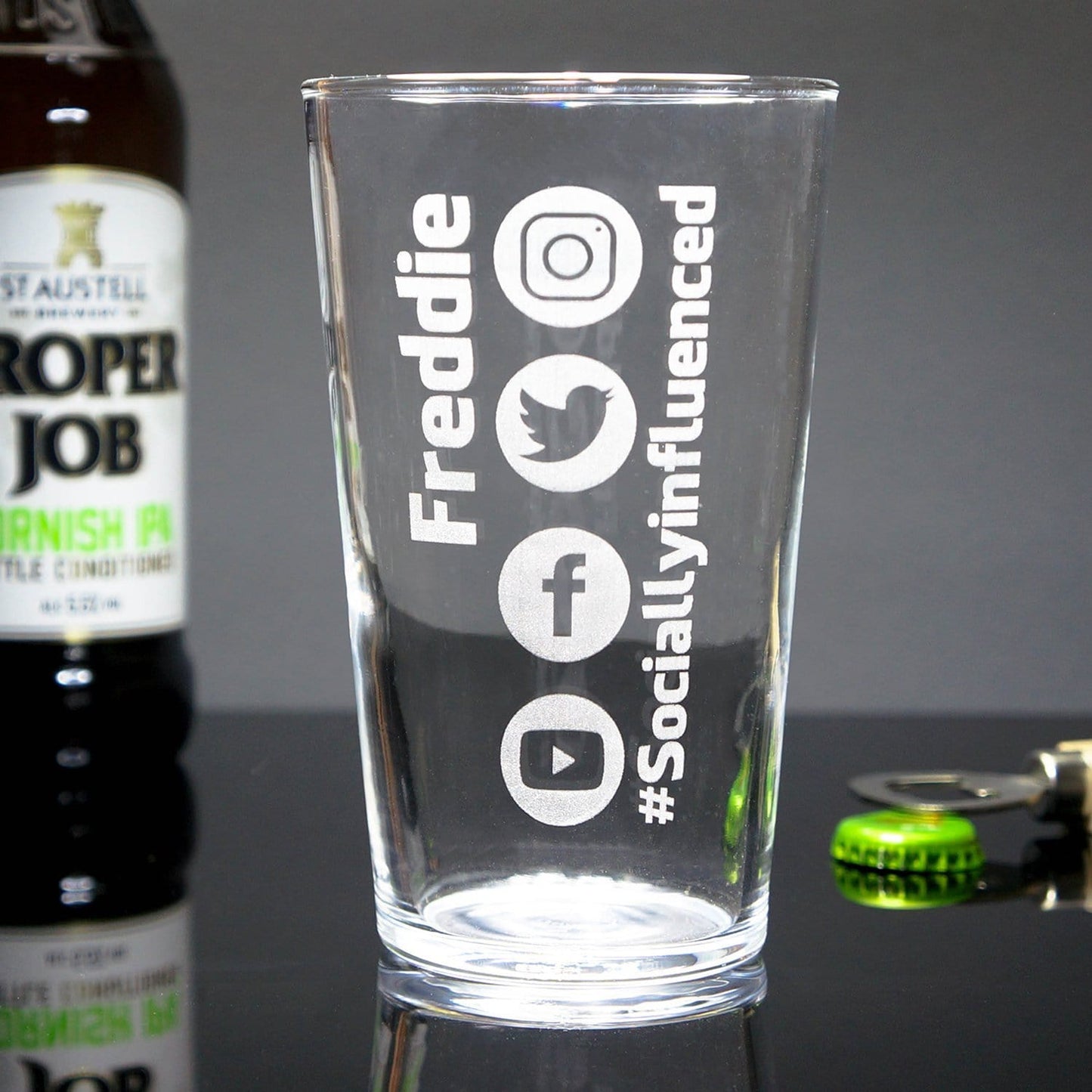 Social Influencer Pint Glass