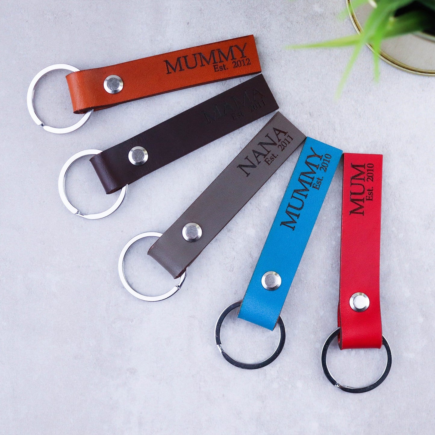 Mum's Leather Keychain