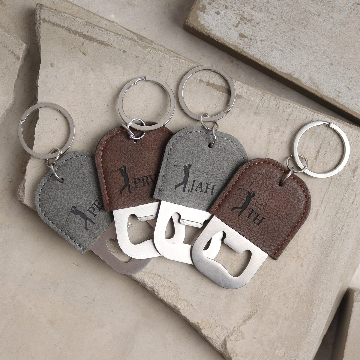 Golfer Bottle Opener Keychain