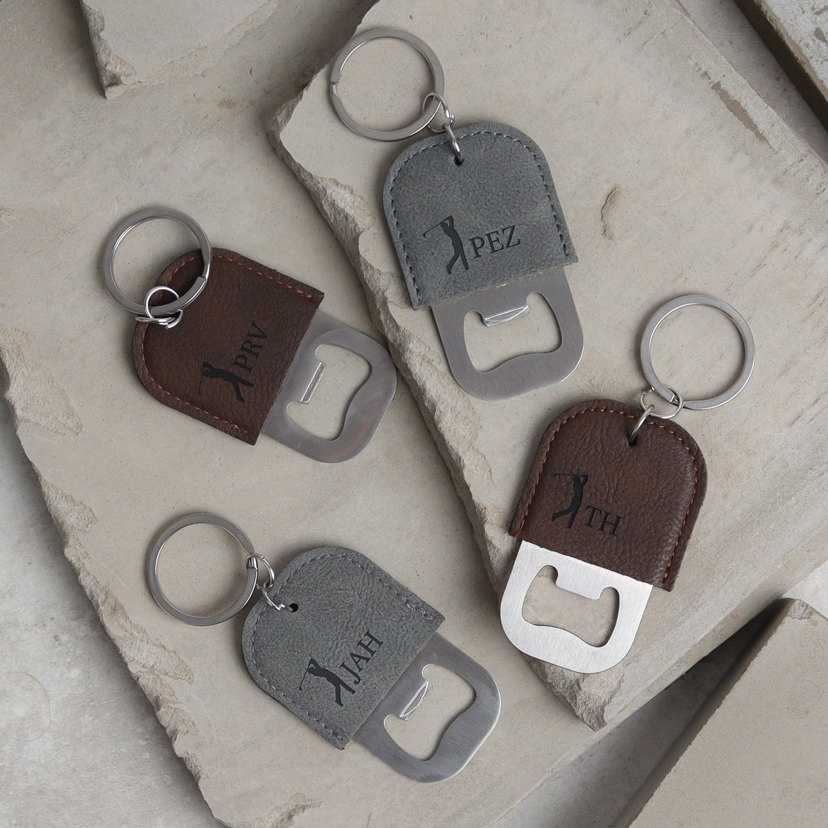 Golfer Bottle Opener Keychain