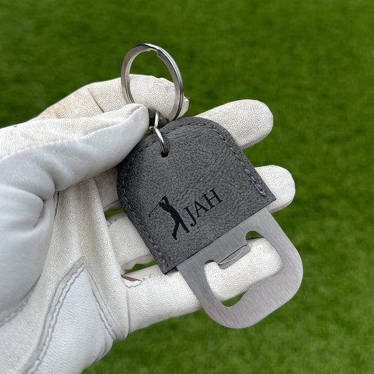 Golfer Bottle Opener Keychain