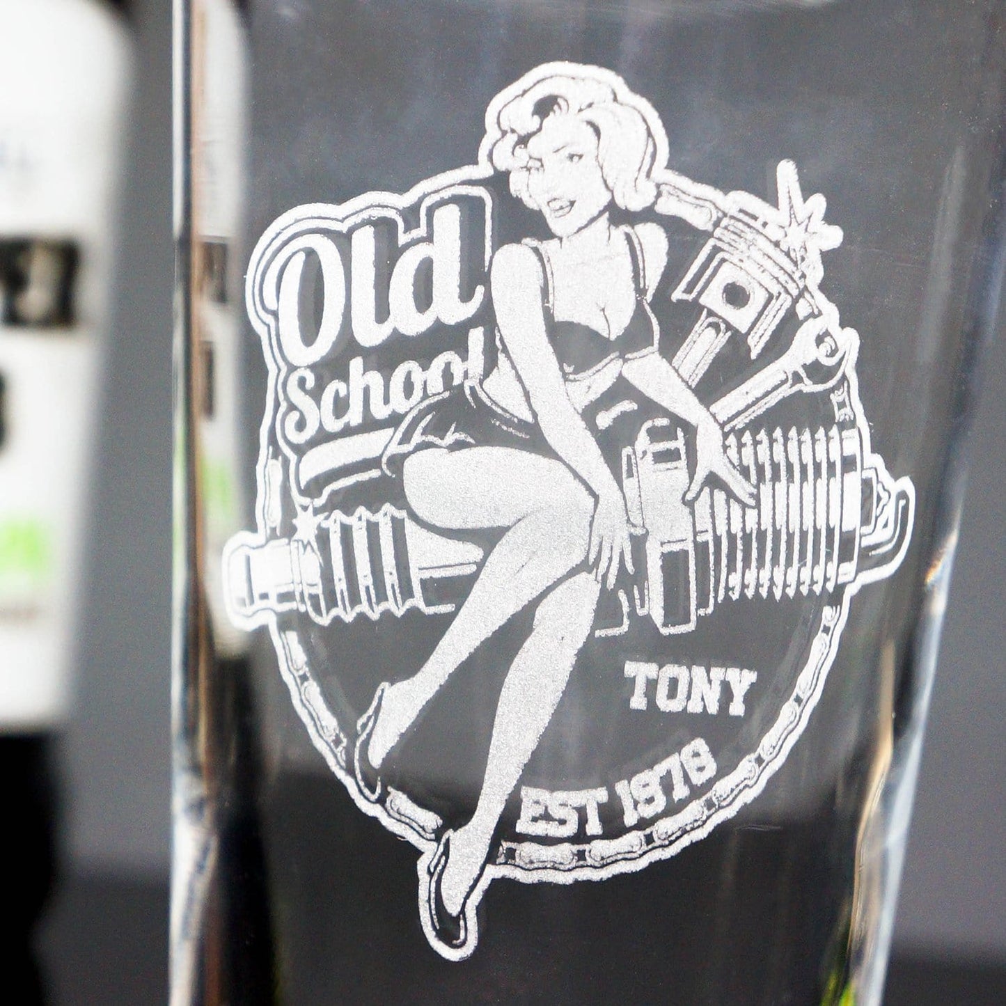 Old School Pint Glass