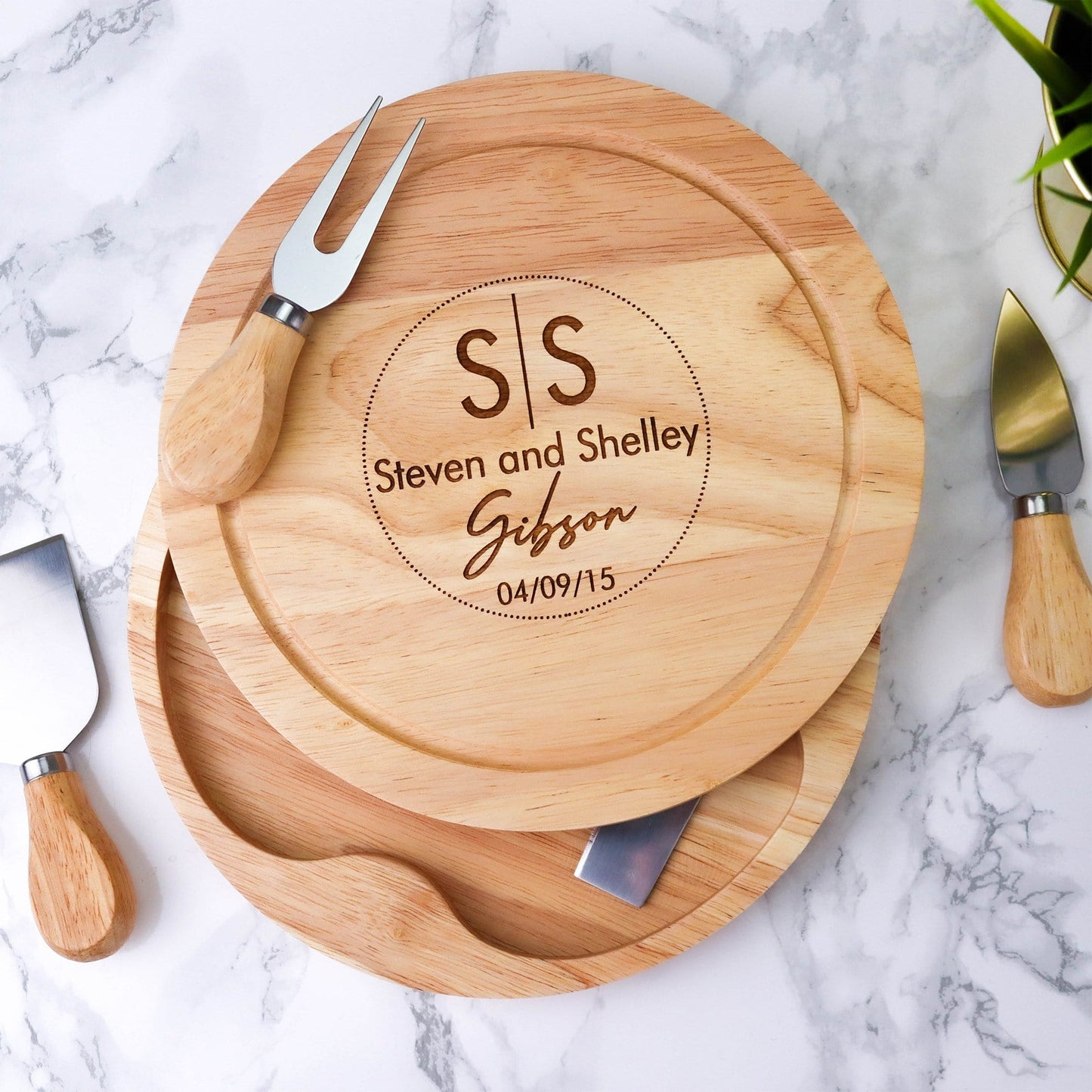 Side By Side Cheese Board Knife Set