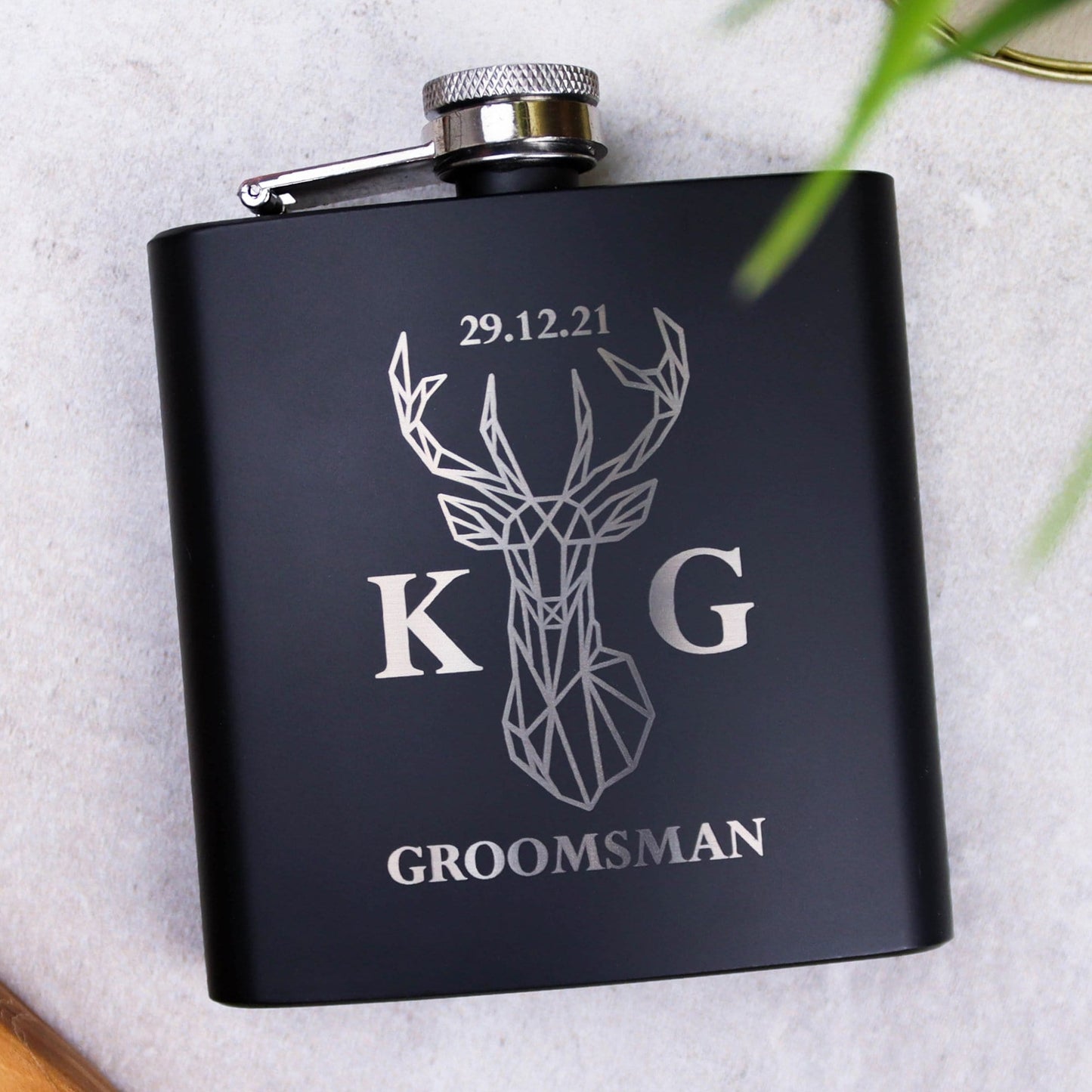 Stag Groomsman Hip Flasks