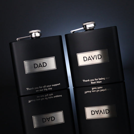 Groomsmen Panel Hip Flasks
