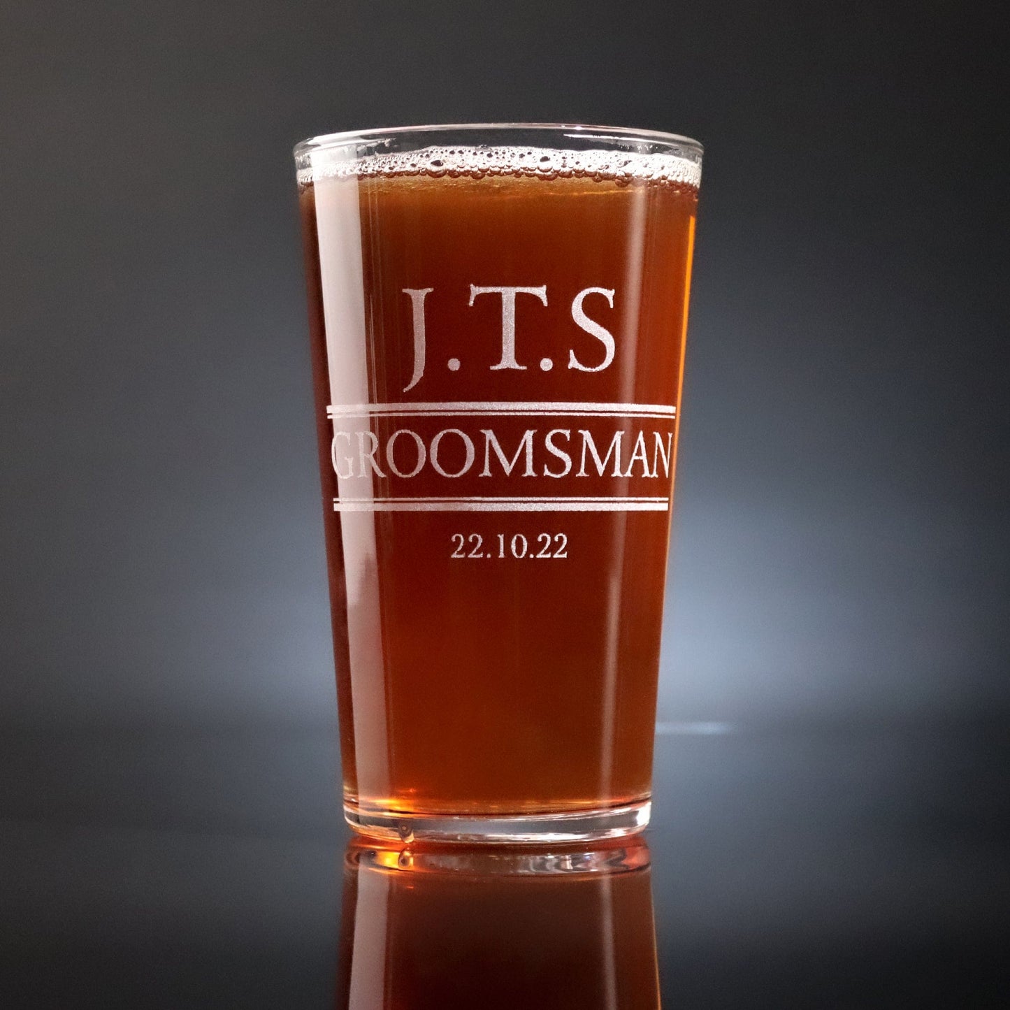 The Groomsmen Pint Glass No.8
