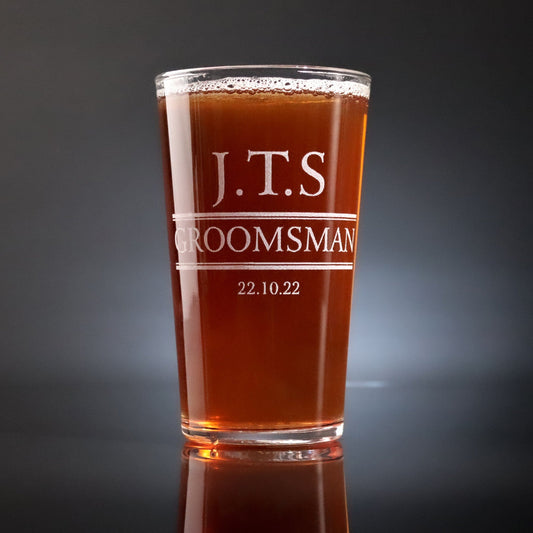 The Groomsmen Pint Glass No.8