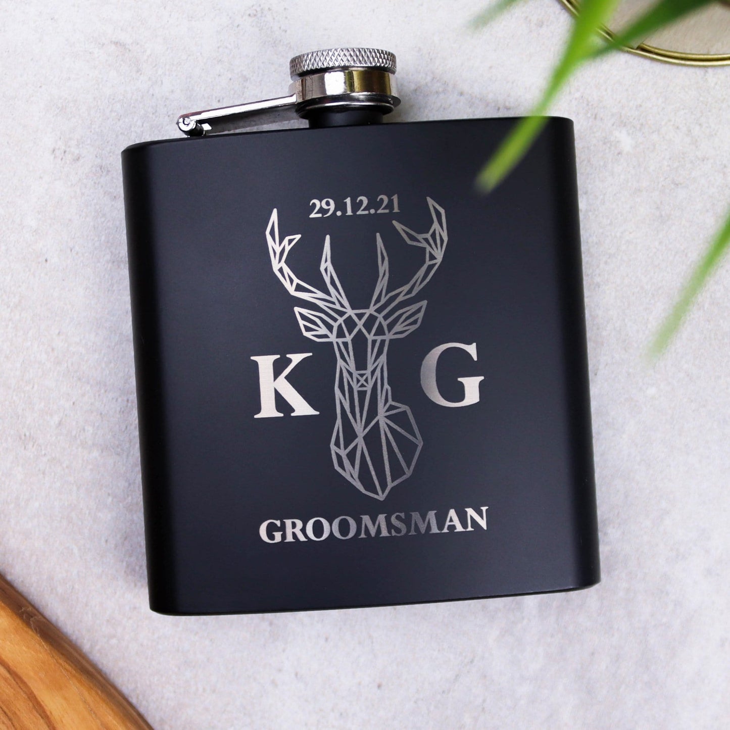 Stag Groomsman Hip Flasks