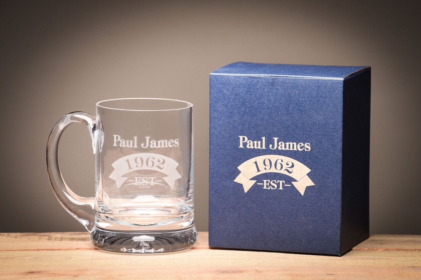 Handmade Beer Tankard with Scroll Design
