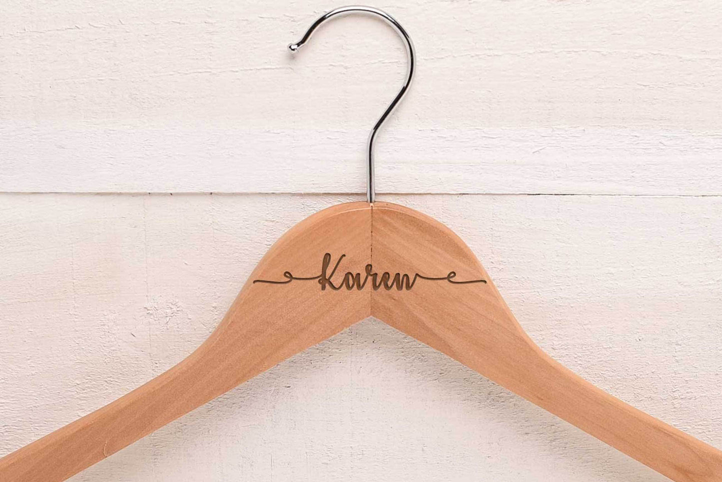 Personalised Wedding Hangers WHKISS