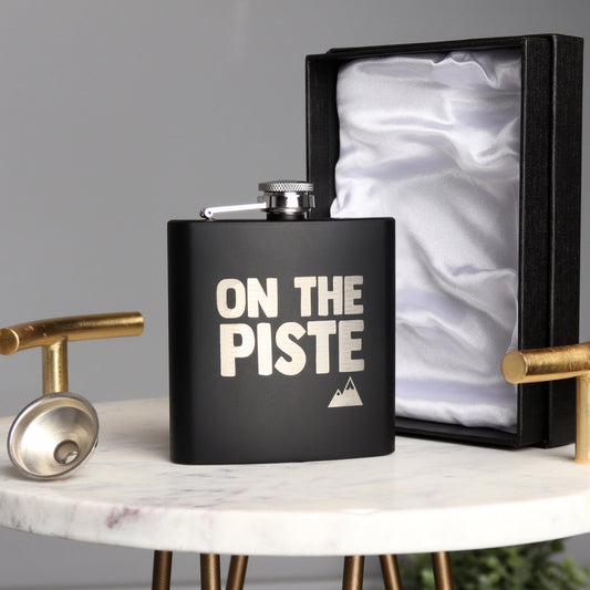 On The Piste Hip Flask