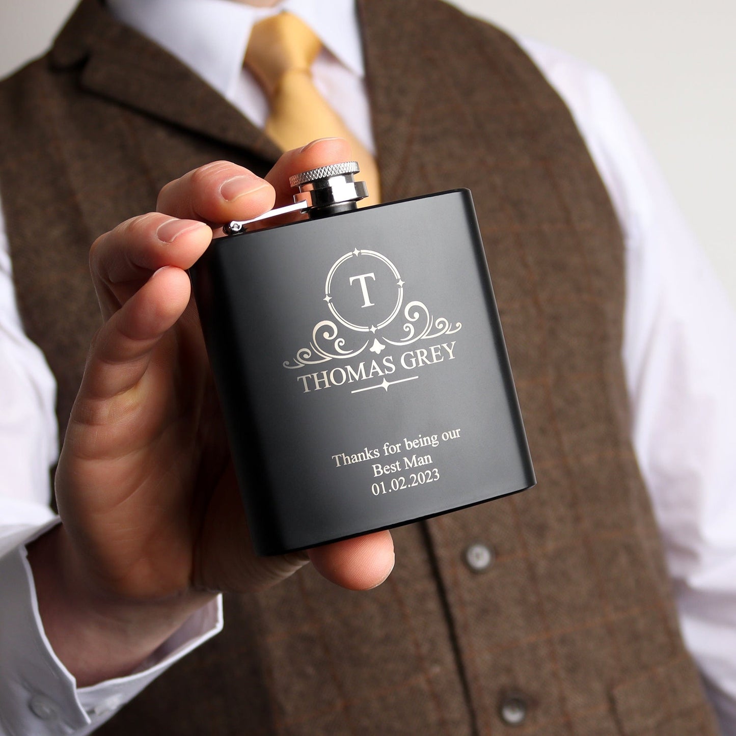 Traditional Groomsman Hip Flasks
