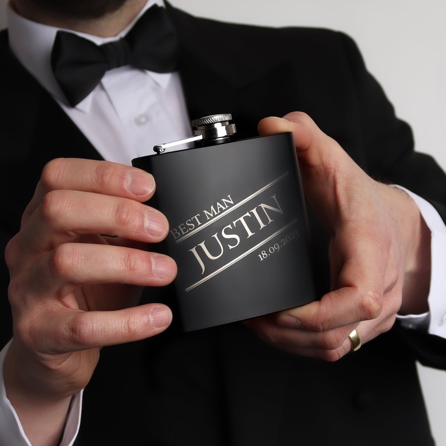 Statement Groomsman Hip Flasks