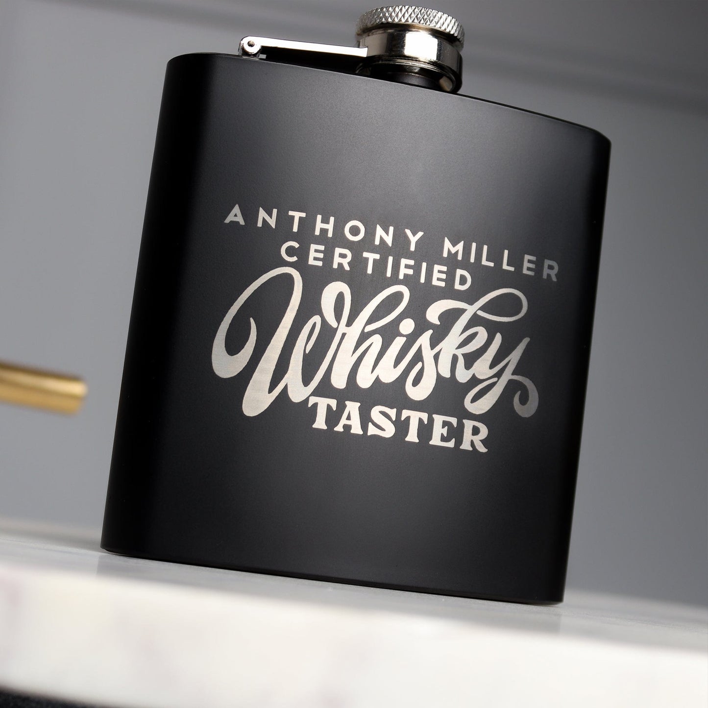 Certified Whiskey Taster Hip Flask