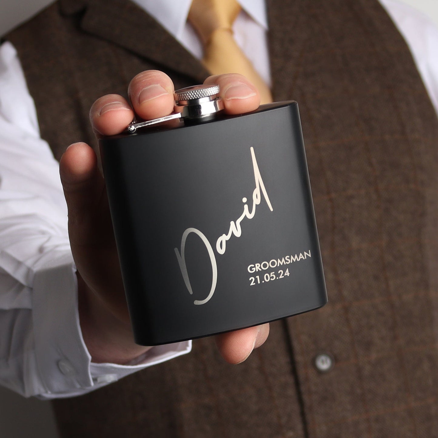 Signature Groomsman Hip Flasks