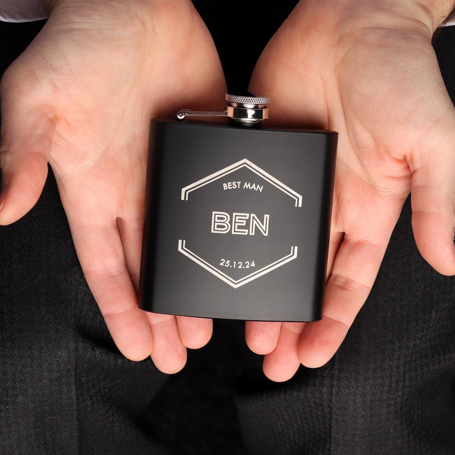 Hexo Groomsman Hip flasks