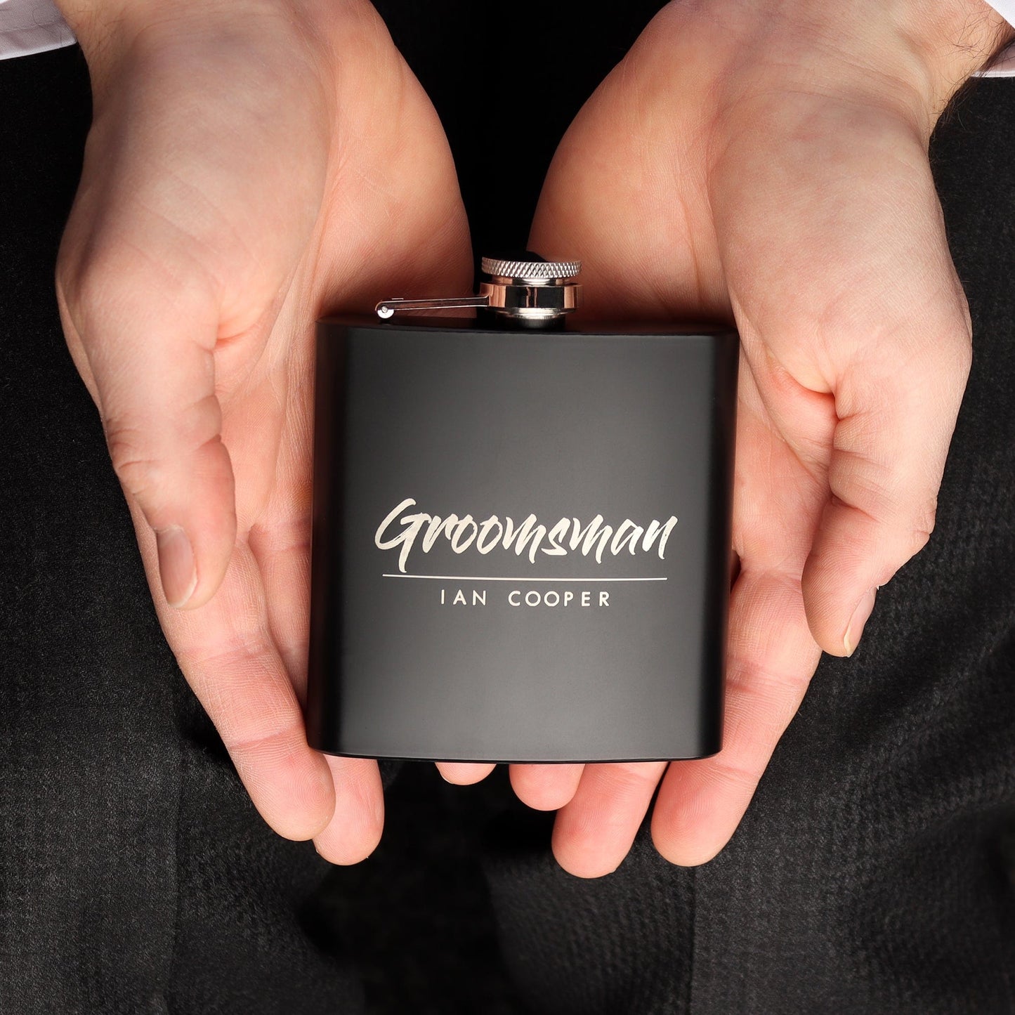 The Creative Groomsman Hip Flasks