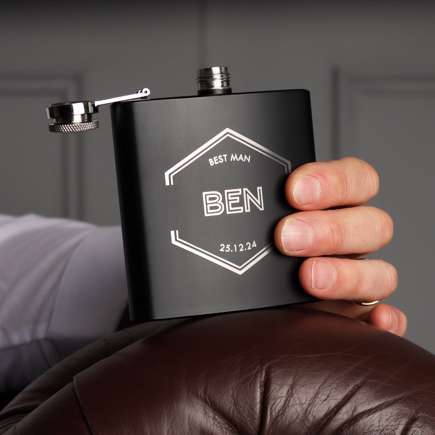 Hexo Groomsman Hip flasks