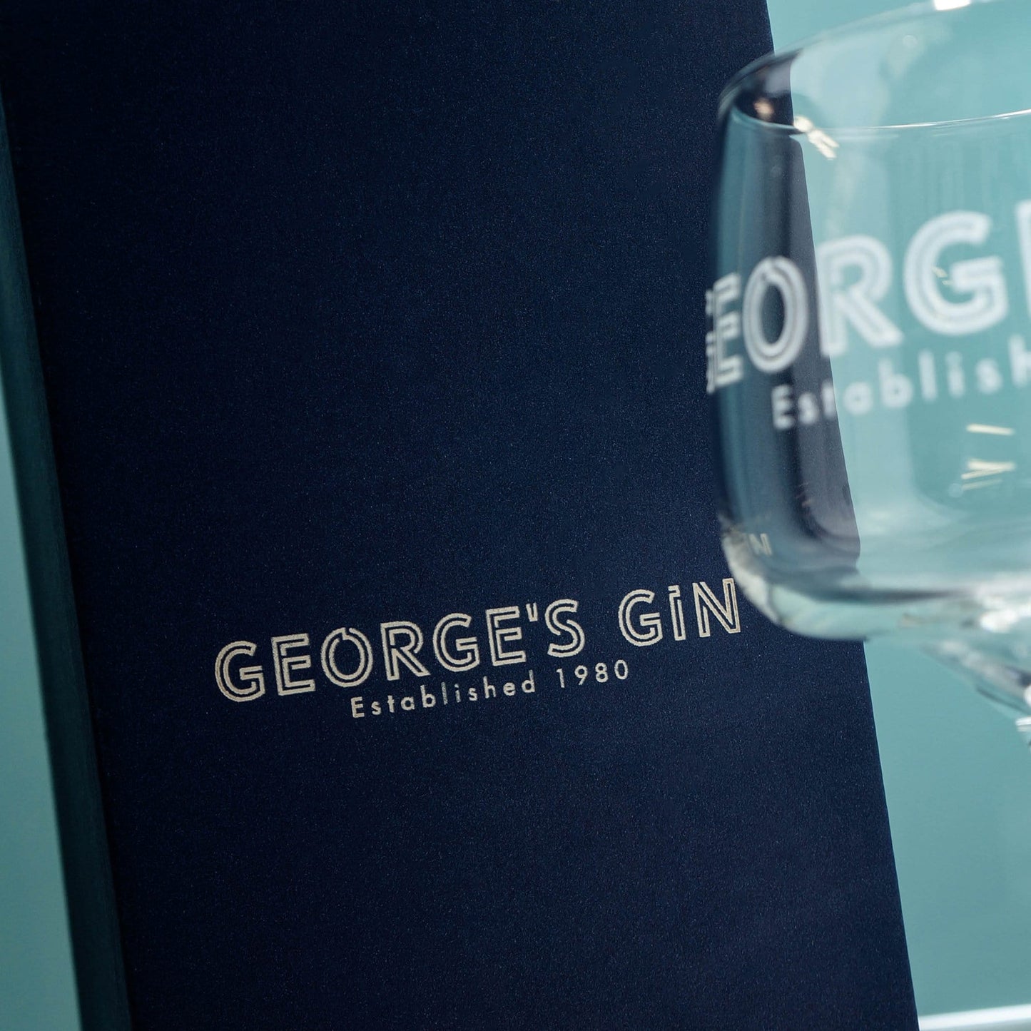 Gin glass engraved with 'established' and the year by Original Monkey Gifts.