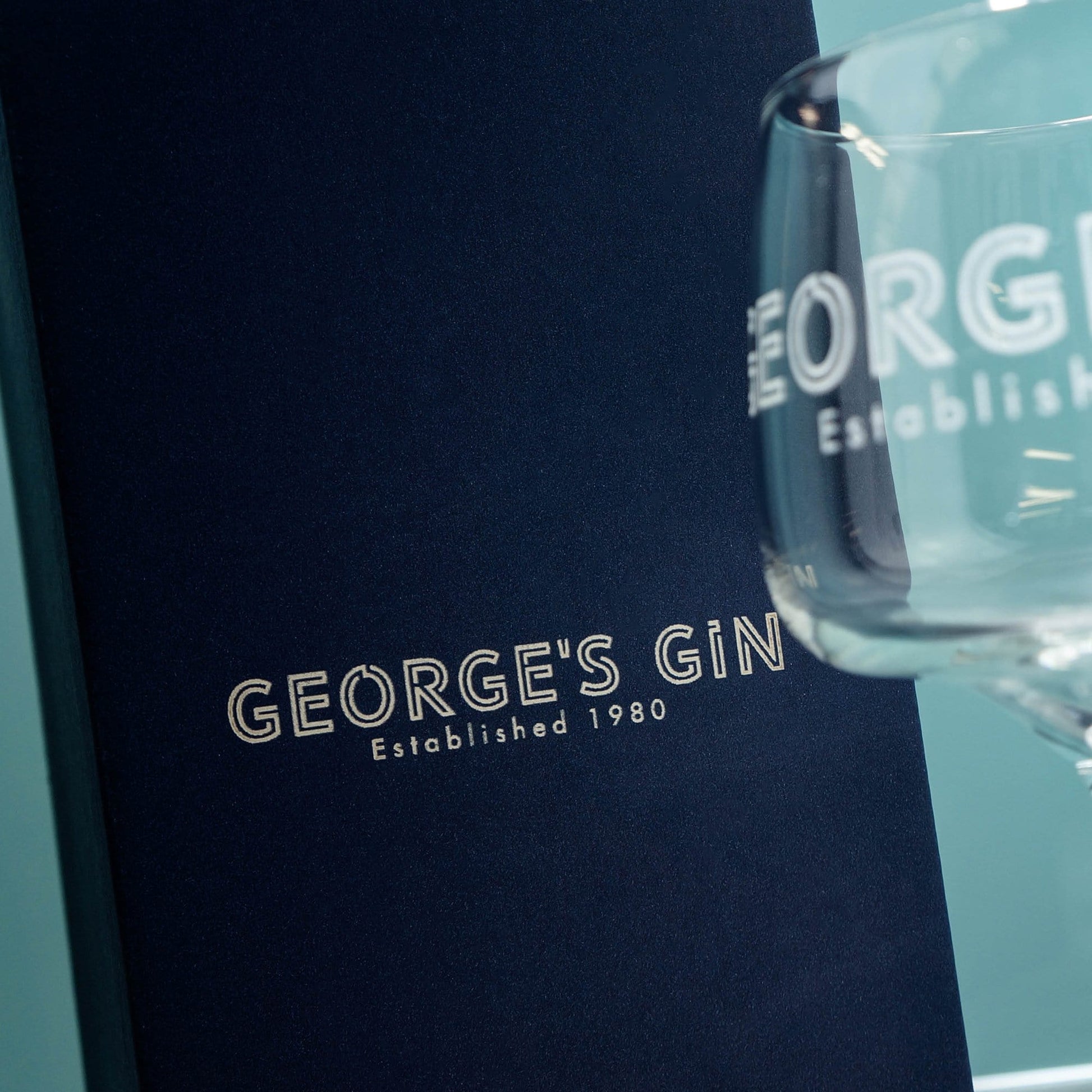 Gin glass engraved with 'established' and the year by Original Monkey Gifts.