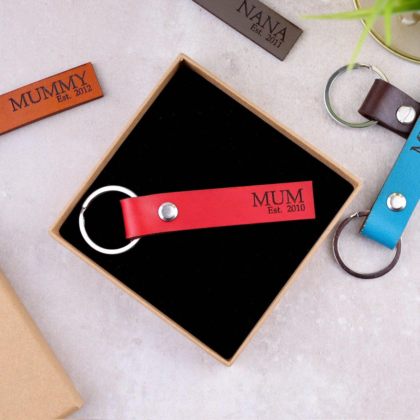 Mum's Leather Keychain