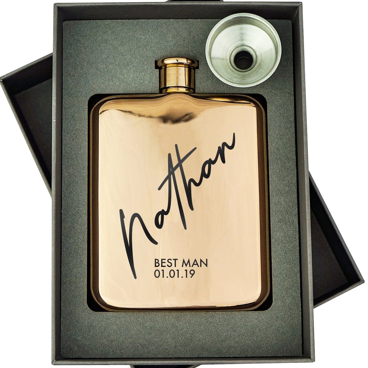 SIGNATURE ROSE GOLD HIP FLASK HIP-OMG67