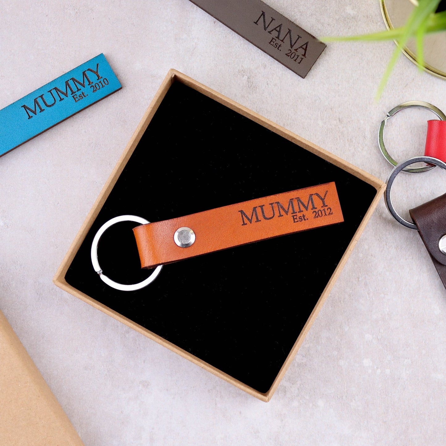 Mum's Leather Keychain