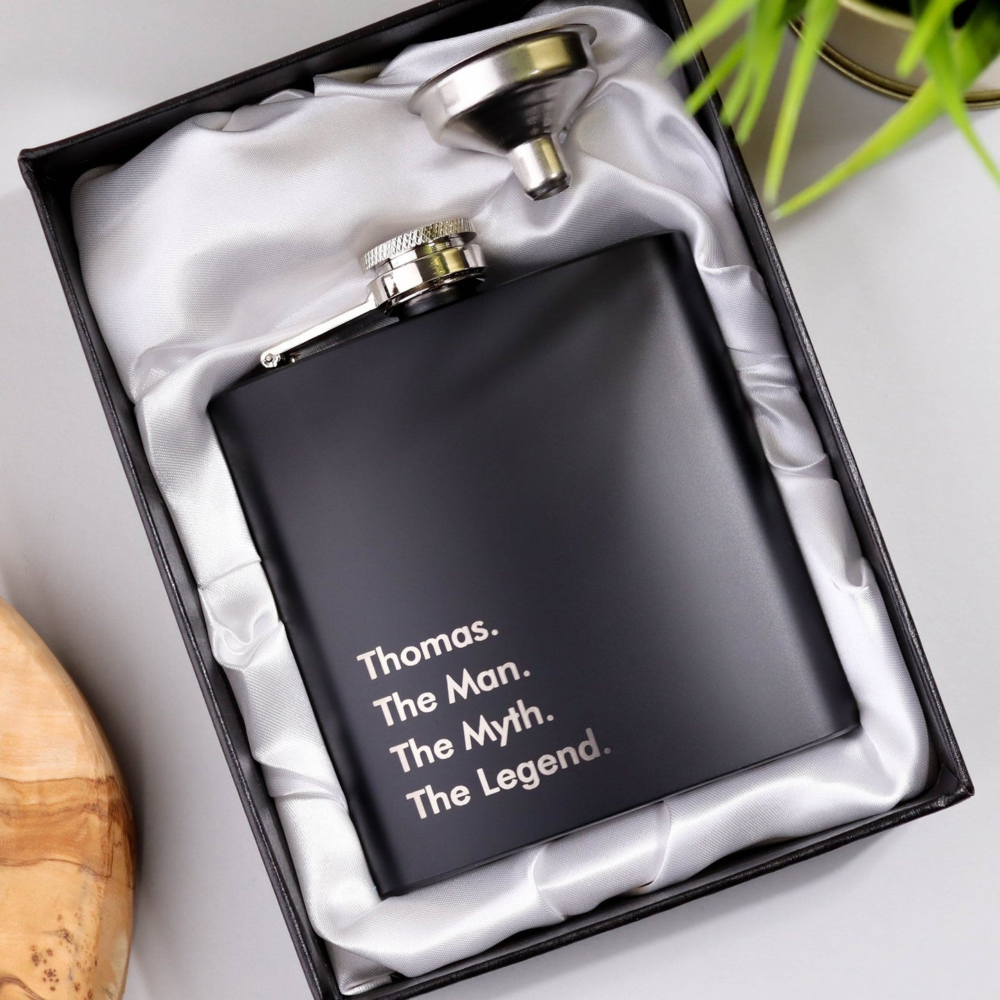 The Man, Myth, Legend Hip flask