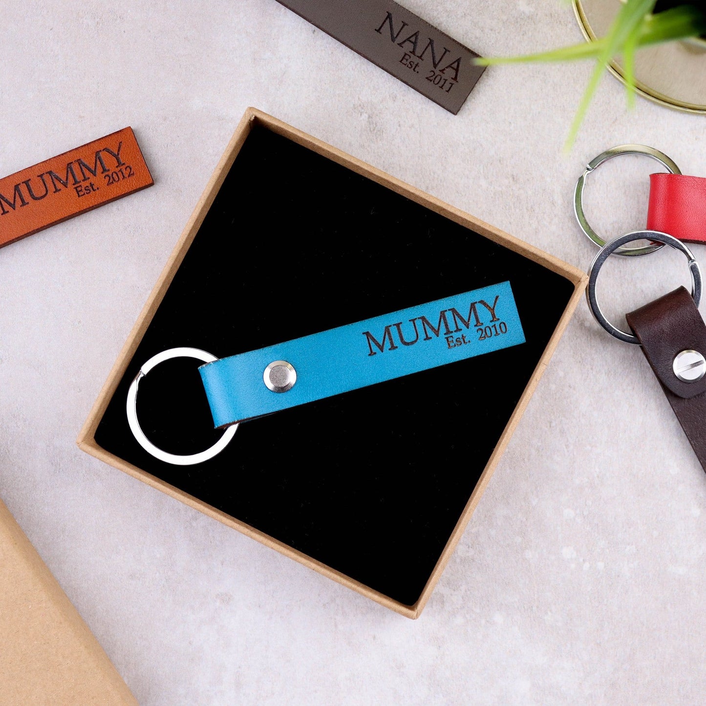 Mum's Leather Keychain
