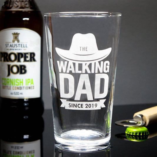 The Walking Dad Beer Glass
