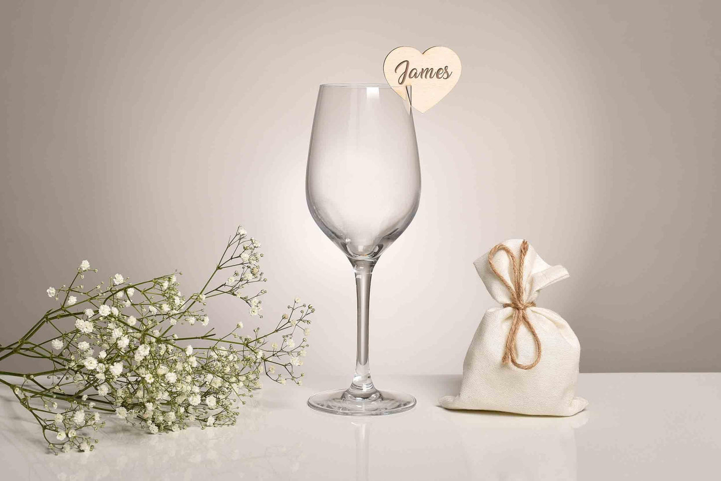 Glass Charms Wedding Place Settings