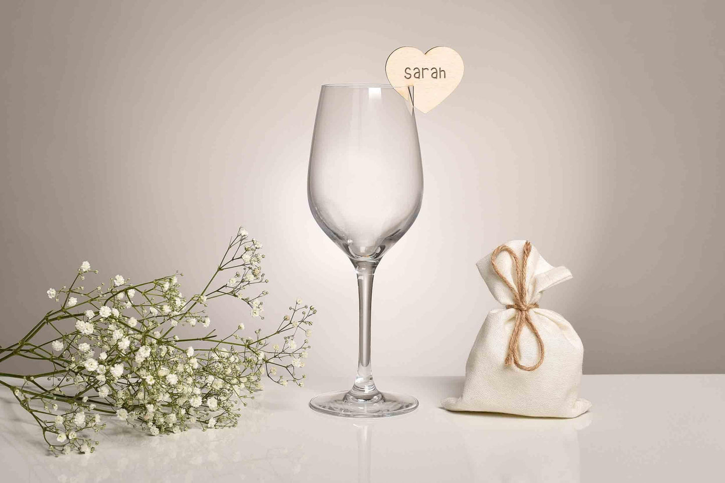 Glass Charms Wedding Place Settings
