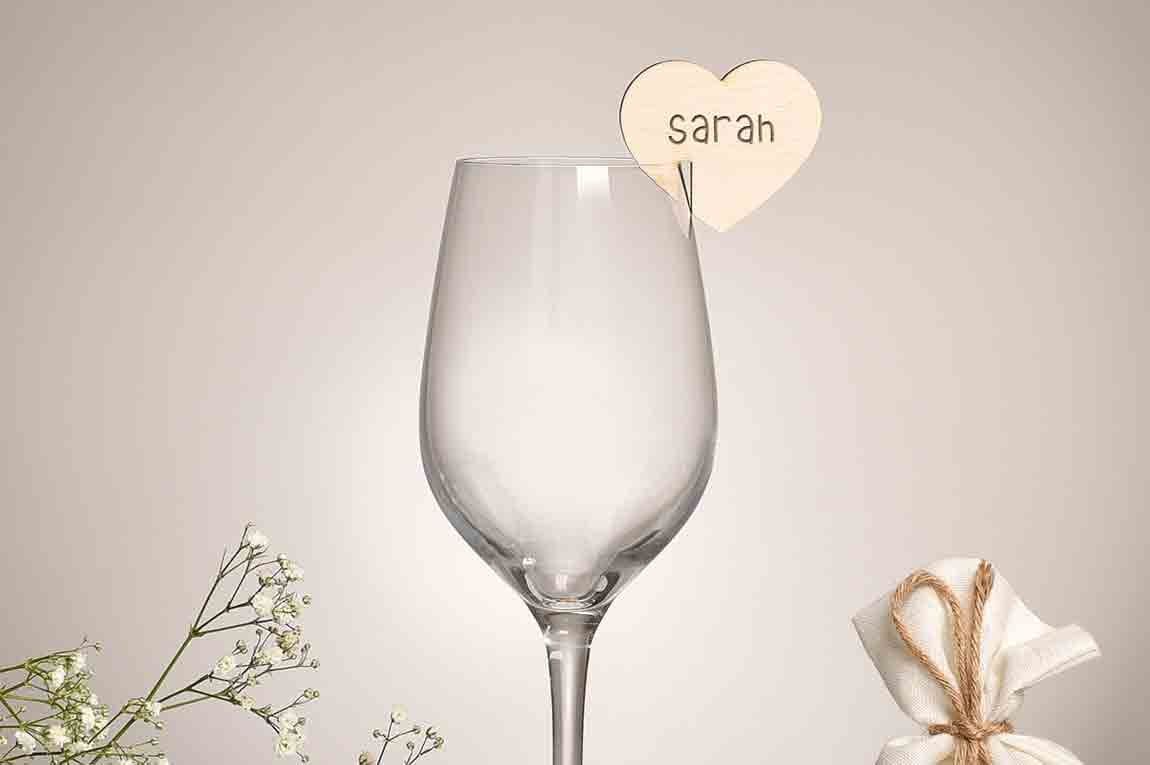 Glass Charms Wedding Place Settings
